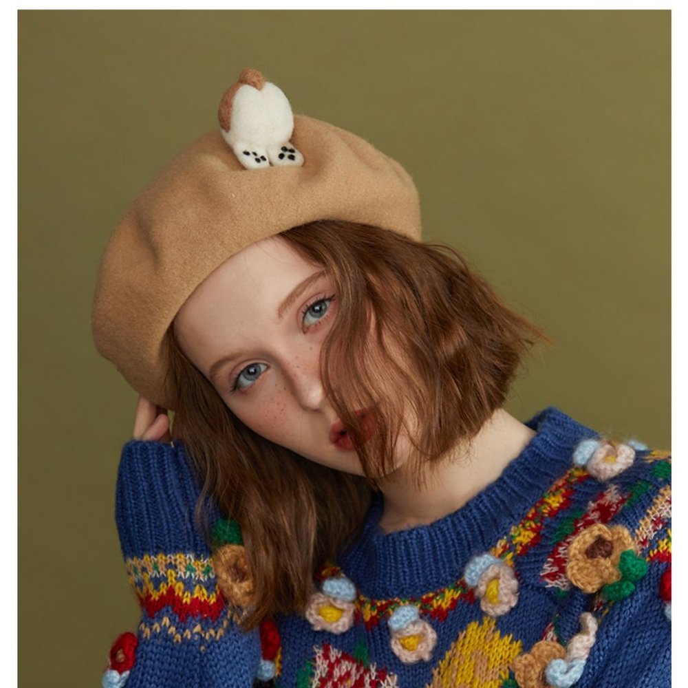 Designer Painter Hat | 100% Handmade Wool Felt | V